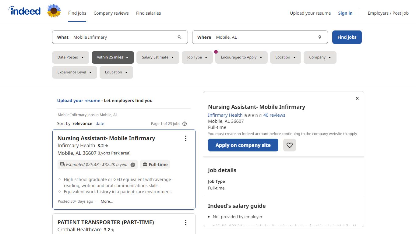 Mobile Infirmary Jobs, Employment in Mobile, AL | Indeed.com